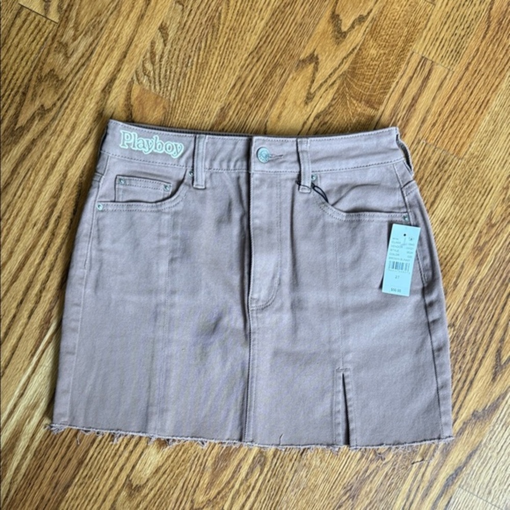 Playboy by PacSun Brown denim skirt